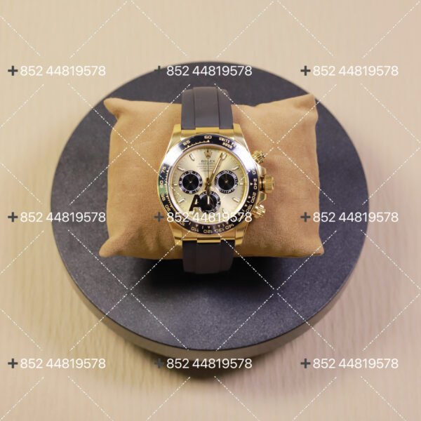 Rolex Cosmograph Daytona Series Gold Plate Rubber Strap