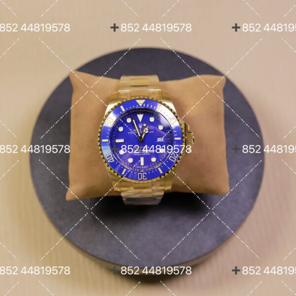 Rolex Small Date Blue Dial Gold Band