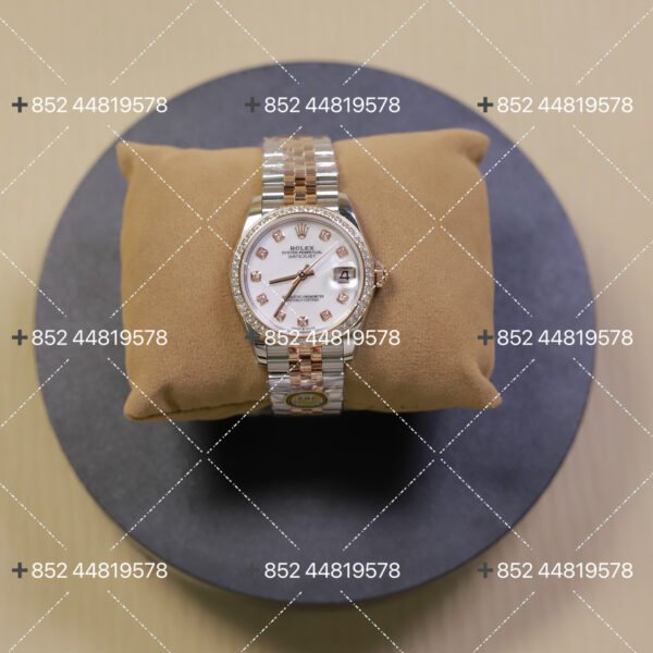 Rolex Datejust series white dial diamond bezel